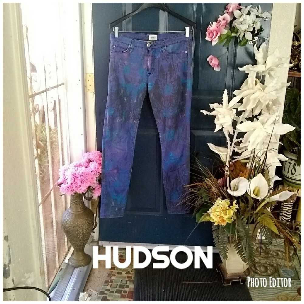 πππ HUDSON GALAXY SPLATTER SKINNY JEANSπππ - Picture 1 of 4